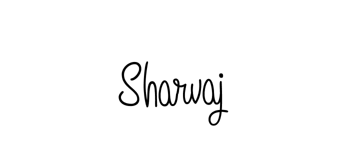 Make a beautiful signature design for name Sharvaj. With this signature (Angelique-Rose-font-FFP) style, you can create a handwritten signature for free. Sharvaj signature style 5 images and pictures png