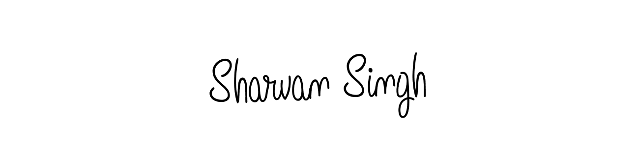 The best way (Angelique-Rose-font-FFP) to make a short signature is to pick only two or three words in your name. The name Sharvan Singh include a total of six letters. For converting this name. Sharvan Singh signature style 5 images and pictures png