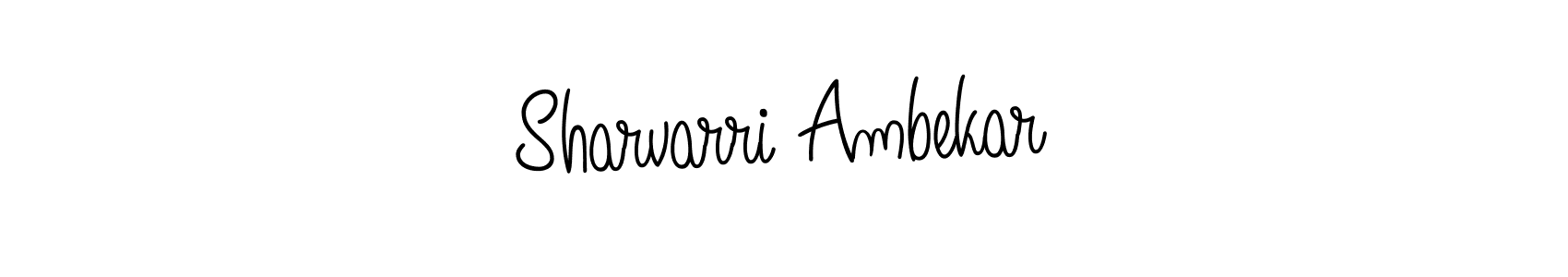 Create a beautiful signature design for name Sharvarri Ambekar. With this signature (Angelique-Rose-font-FFP) fonts, you can make a handwritten signature for free. Sharvarri Ambekar signature style 5 images and pictures png