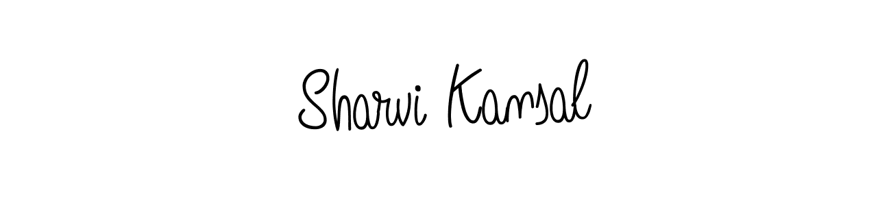 The best way (Angelique-Rose-font-FFP) to make a short signature is to pick only two or three words in your name. The name Sharvi Kansal include a total of six letters. For converting this name. Sharvi Kansal signature style 5 images and pictures png
