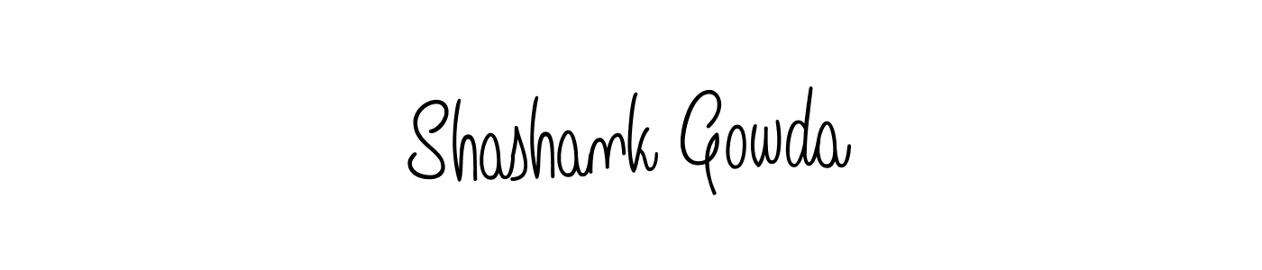 How to make Shashank Gowda name signature. Use Angelique-Rose-font-FFP style for creating short signs online. This is the latest handwritten sign. Shashank Gowda signature style 5 images and pictures png