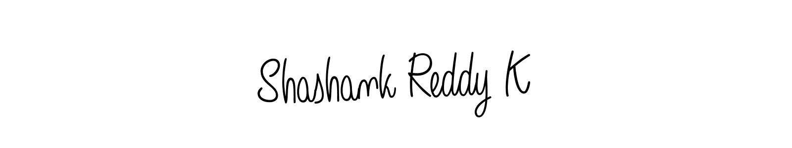 Use a signature maker to create a handwritten signature online. With this signature software, you can design (Angelique-Rose-font-FFP) your own signature for name Shashank Reddy K. Shashank Reddy K signature style 5 images and pictures png