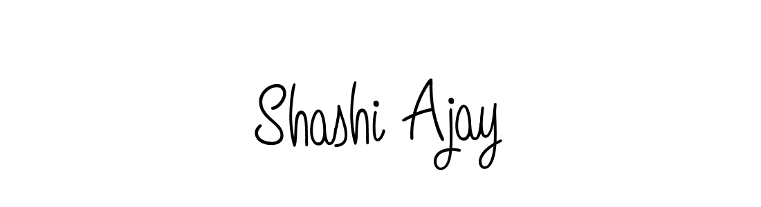 You should practise on your own different ways (Angelique-Rose-font-FFP) to write your name (Shashi Ajay) in signature. don't let someone else do it for you. Shashi Ajay signature style 5 images and pictures png