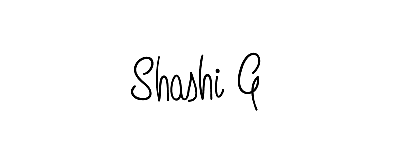 Make a beautiful signature design for name Shashi G. With this signature (Angelique-Rose-font-FFP) style, you can create a handwritten signature for free. Shashi G signature style 5 images and pictures png