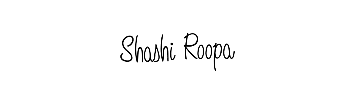 Use a signature maker to create a handwritten signature online. With this signature software, you can design (Angelique-Rose-font-FFP) your own signature for name Shashi Roopa. Shashi Roopa signature style 5 images and pictures png