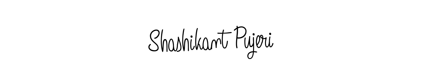Use a signature maker to create a handwritten signature online. With this signature software, you can design (Angelique-Rose-font-FFP) your own signature for name Shashikant Pujeri. Shashikant Pujeri signature style 5 images and pictures png