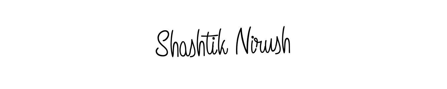 How to make Shashtik Nirush signature? Angelique-Rose-font-FFP is a professional autograph style. Create handwritten signature for Shashtik Nirush name. Shashtik Nirush signature style 5 images and pictures png