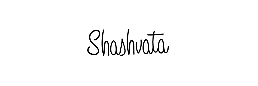 Use a signature maker to create a handwritten signature online. With this signature software, you can design (Angelique-Rose-font-FFP) your own signature for name Shashvata. Shashvata signature style 5 images and pictures png