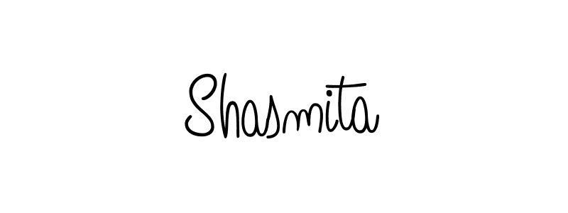 Make a beautiful signature design for name Shasmita. With this signature (Angelique-Rose-font-FFP) style, you can create a handwritten signature for free. Shasmita signature style 5 images and pictures png