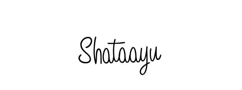 Make a beautiful signature design for name Shataayu. With this signature (Angelique-Rose-font-FFP) style, you can create a handwritten signature for free. Shataayu signature style 5 images and pictures png