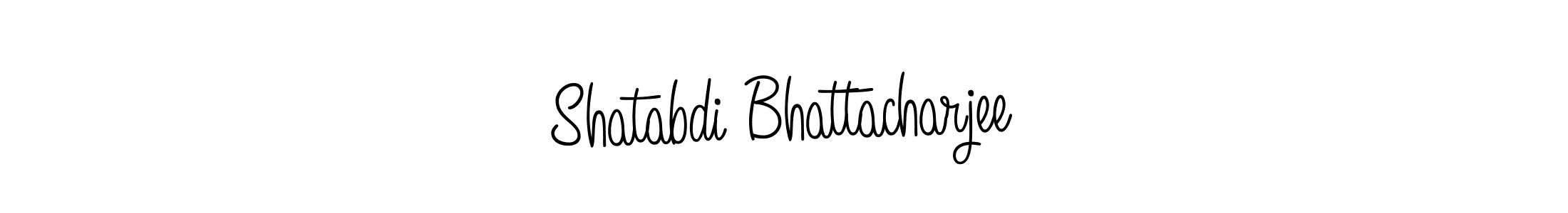 The best way (Angelique-Rose-font-FFP) to make a short signature is to pick only two or three words in your name. The name Shatabdi Bhattacharjee include a total of six letters. For converting this name. Shatabdi Bhattacharjee signature style 5 images and pictures png