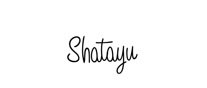 Make a beautiful signature design for name Shatayu. With this signature (Angelique-Rose-font-FFP) style, you can create a handwritten signature for free. Shatayu signature style 5 images and pictures png