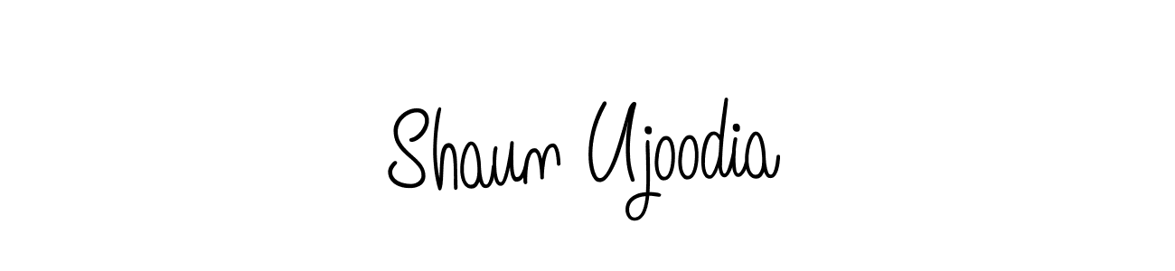 The best way (Angelique-Rose-font-FFP) to make a short signature is to pick only two or three words in your name. The name Shaun Ujoodia include a total of six letters. For converting this name. Shaun Ujoodia signature style 5 images and pictures png