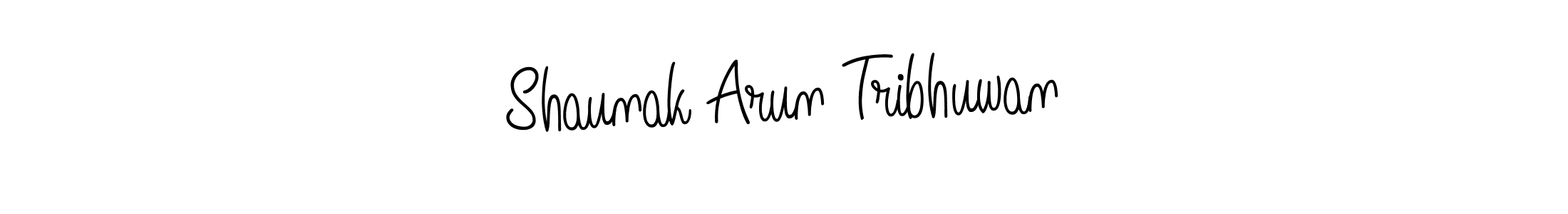 Use a signature maker to create a handwritten signature online. With this signature software, you can design (Angelique-Rose-font-FFP) your own signature for name Shaunak Arun Tribhuwan. Shaunak Arun Tribhuwan signature style 5 images and pictures png