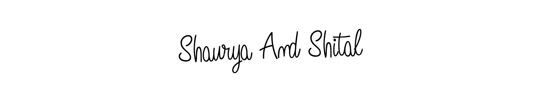 Design your own signature with our free online signature maker. With this signature software, you can create a handwritten (Angelique-Rose-font-FFP) signature for name Shaurya And Shital. Shaurya And Shital signature style 5 images and pictures png