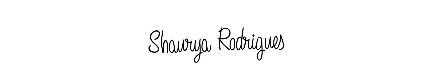 The best way (Angelique-Rose-font-FFP) to make a short signature is to pick only two or three words in your name. The name Shaurya Rodrigues include a total of six letters. For converting this name. Shaurya Rodrigues signature style 5 images and pictures png