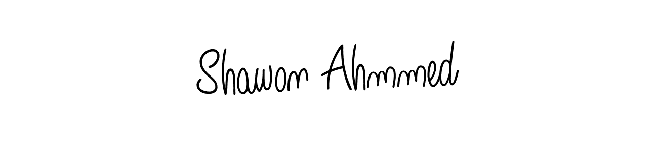 How to make Shawon Ahmmed signature? Angelique-Rose-font-FFP is a professional autograph style. Create handwritten signature for Shawon Ahmmed name. Shawon Ahmmed signature style 5 images and pictures png