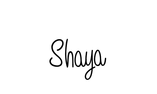 How to make Shaya name signature. Use Angelique-Rose-font-FFP style for creating short signs online. This is the latest handwritten sign. Shaya signature style 5 images and pictures png