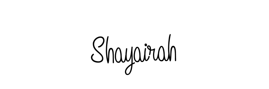 Use a signature maker to create a handwritten signature online. With this signature software, you can design (Angelique-Rose-font-FFP) your own signature for name Shayairah. Shayairah signature style 5 images and pictures png