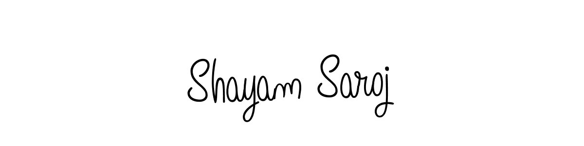 How to make Shayam Saroj signature? Angelique-Rose-font-FFP is a professional autograph style. Create handwritten signature for Shayam Saroj name. Shayam Saroj signature style 5 images and pictures png