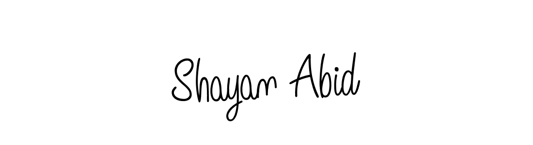 Shayan Abid stylish signature style. Best Handwritten Sign (Angelique-Rose-font-FFP) for my name. Handwritten Signature Collection Ideas for my name Shayan Abid. Shayan Abid signature style 5 images and pictures png