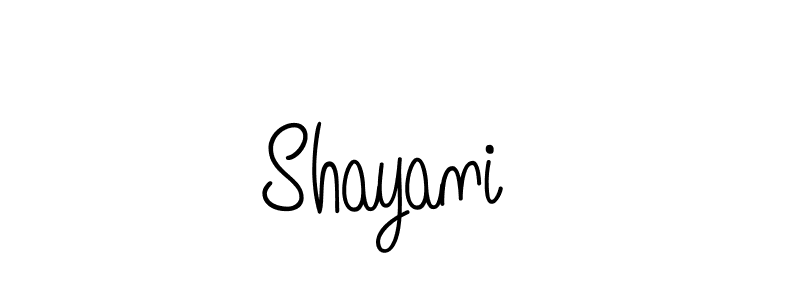 The best way (Angelique-Rose-font-FFP) to make a short signature is to pick only two or three words in your name. The name Shayani  include a total of six letters. For converting this name. Shayani  signature style 5 images and pictures png