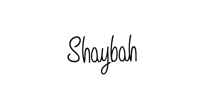 Make a beautiful signature design for name Shaybah. With this signature (Angelique-Rose-font-FFP) style, you can create a handwritten signature for free. Shaybah signature style 5 images and pictures png