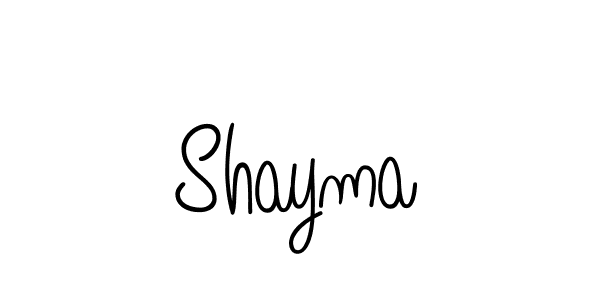 Design your own signature with our free online signature maker. With this signature software, you can create a handwritten (Angelique-Rose-font-FFP) signature for name Shayma. Shayma signature style 5 images and pictures png