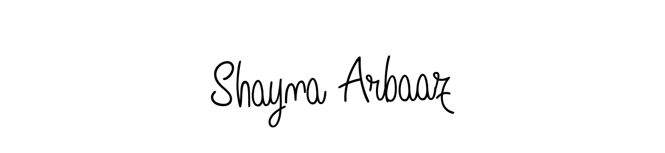 The best way (Angelique-Rose-font-FFP) to make a short signature is to pick only two or three words in your name. The name Shayna Arbaaz include a total of six letters. For converting this name. Shayna Arbaaz signature style 5 images and pictures png