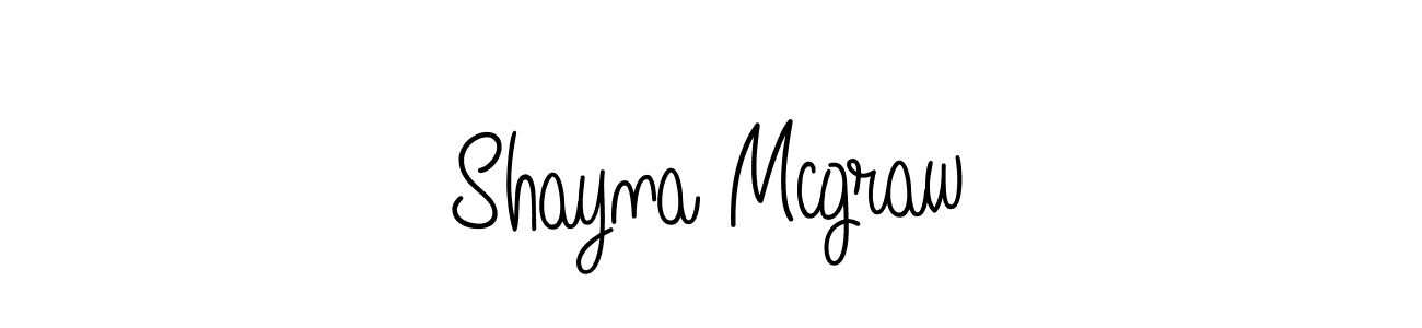 Create a beautiful signature design for name Shayna Mcgraw. With this signature (Angelique-Rose-font-FFP) fonts, you can make a handwritten signature for free. Shayna Mcgraw signature style 5 images and pictures png
