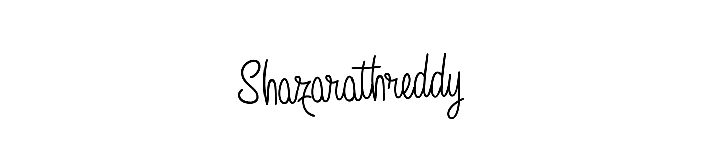 Make a beautiful signature design for name Shazarathreddy. With this signature (Angelique-Rose-font-FFP) style, you can create a handwritten signature for free. Shazarathreddy signature style 5 images and pictures png