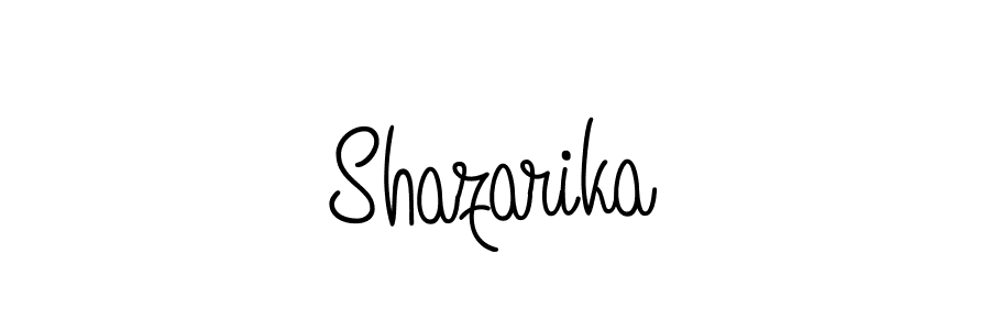 Design your own signature with our free online signature maker. With this signature software, you can create a handwritten (Angelique-Rose-font-FFP) signature for name Shazarika. Shazarika signature style 5 images and pictures png