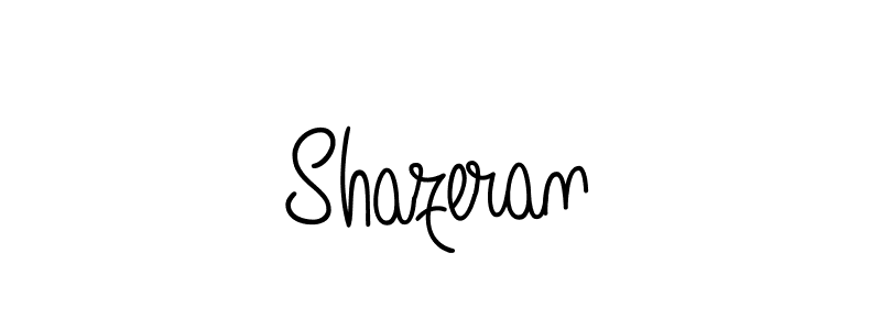 Make a beautiful signature design for name Shazeran. With this signature (Angelique-Rose-font-FFP) style, you can create a handwritten signature for free. Shazeran signature style 5 images and pictures png