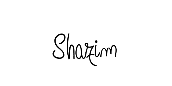 Use a signature maker to create a handwritten signature online. With this signature software, you can design (Angelique-Rose-font-FFP) your own signature for name Shazim. Shazim signature style 5 images and pictures png