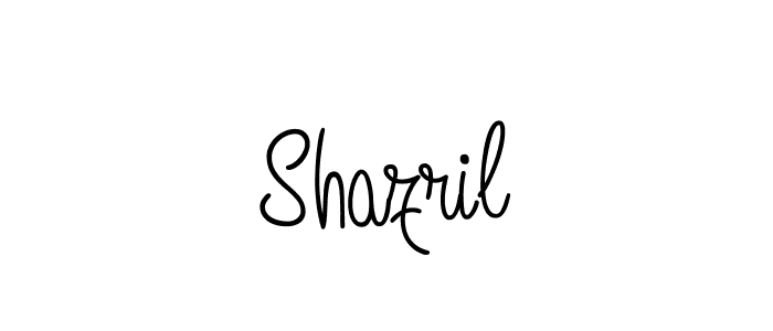 How to make Shazril signature? Angelique-Rose-font-FFP is a professional autograph style. Create handwritten signature for Shazril name. Shazril signature style 5 images and pictures png
