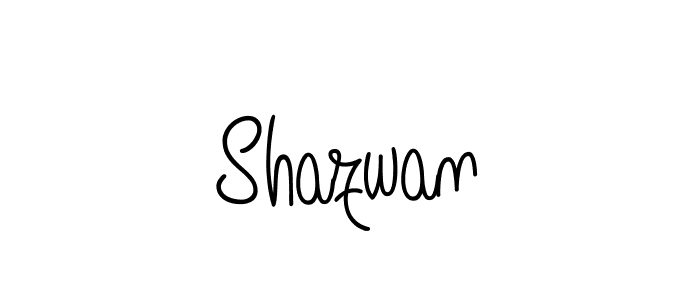 Make a beautiful signature design for name Shazwan. With this signature (Angelique-Rose-font-FFP) style, you can create a handwritten signature for free. Shazwan signature style 5 images and pictures png