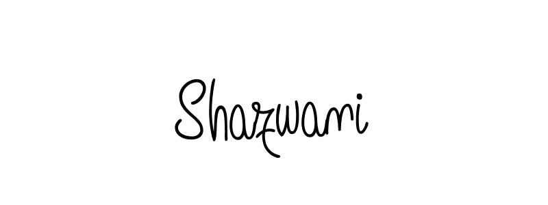 Use a signature maker to create a handwritten signature online. With this signature software, you can design (Angelique-Rose-font-FFP) your own signature for name Shazwani. Shazwani signature style 5 images and pictures png