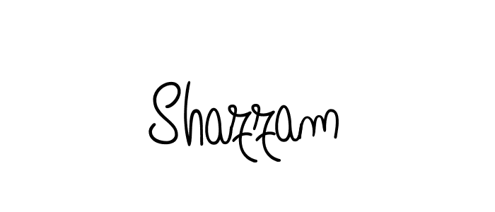Make a beautiful signature design for name Shazzam. With this signature (Angelique-Rose-font-FFP) style, you can create a handwritten signature for free. Shazzam signature style 5 images and pictures png