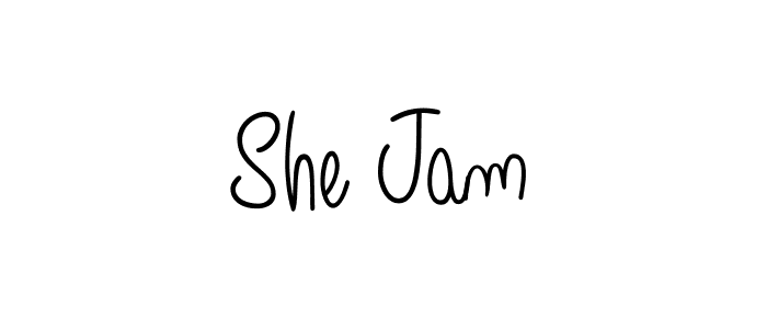 How to make She Jam signature? Angelique-Rose-font-FFP is a professional autograph style. Create handwritten signature for She Jam name. She Jam signature style 5 images and pictures png