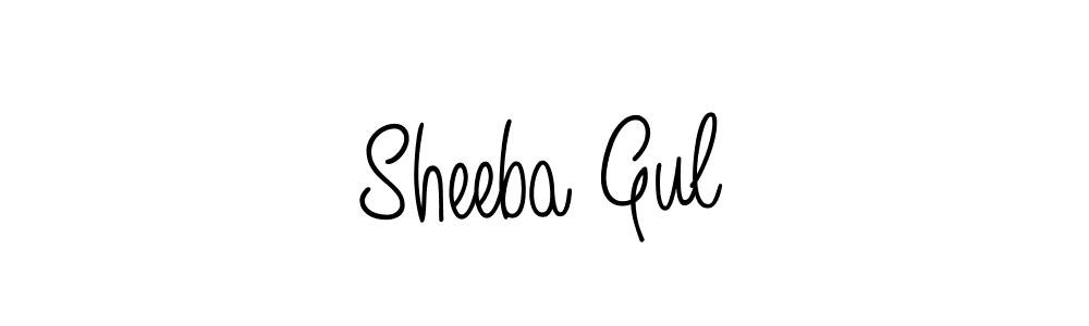 Use a signature maker to create a handwritten signature online. With this signature software, you can design (Angelique-Rose-font-FFP) your own signature for name Sheeba Gul. Sheeba Gul signature style 5 images and pictures png