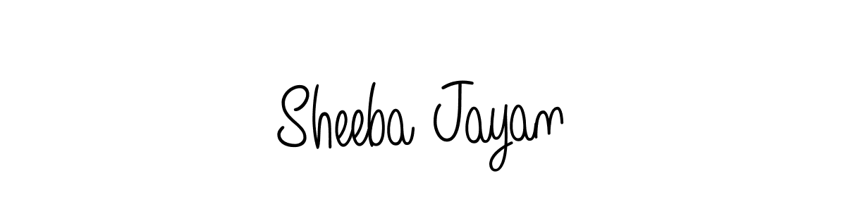 You should practise on your own different ways (Angelique-Rose-font-FFP) to write your name (Sheeba Jayan) in signature. don't let someone else do it for you. Sheeba Jayan signature style 5 images and pictures png