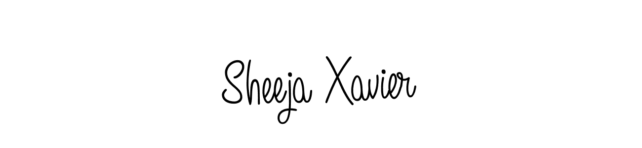How to Draw Sheeja Xavier signature style? Angelique-Rose-font-FFP is a latest design signature styles for name Sheeja Xavier. Sheeja Xavier signature style 5 images and pictures png