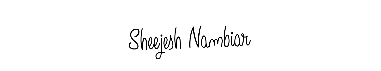 Similarly Angelique-Rose-font-FFP is the best handwritten signature design. Signature creator online .You can use it as an online autograph creator for name Sheejesh Nambiar. Sheejesh Nambiar signature style 5 images and pictures png