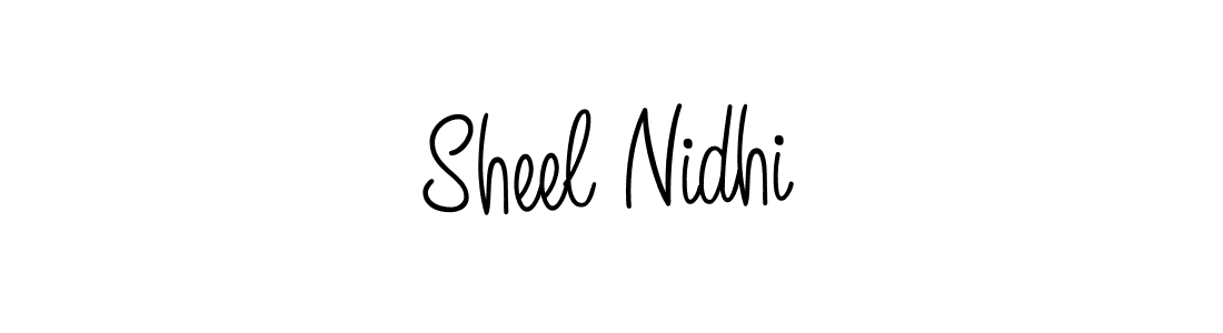 You should practise on your own different ways (Angelique-Rose-font-FFP) to write your name (Sheel Nidhi) in signature. don't let someone else do it for you. Sheel Nidhi signature style 5 images and pictures png