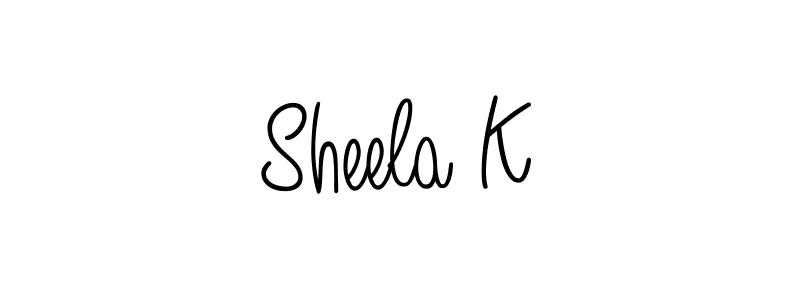 How to make Sheela K signature? Angelique-Rose-font-FFP is a professional autograph style. Create handwritten signature for Sheela K name. Sheela K signature style 5 images and pictures png