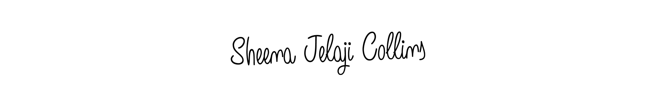 Make a beautiful signature design for name Sheena Jelaji Collins. With this signature (Angelique-Rose-font-FFP) style, you can create a handwritten signature for free. Sheena Jelaji Collins signature style 5 images and pictures png