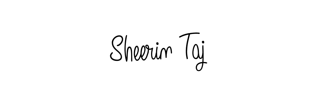 How to make Sheerin Taj name signature. Use Angelique-Rose-font-FFP style for creating short signs online. This is the latest handwritten sign. Sheerin Taj signature style 5 images and pictures png