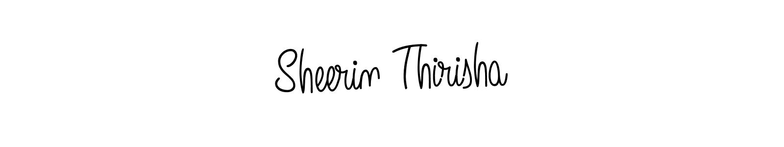 Create a beautiful signature design for name Sheerin Thirisha. With this signature (Angelique-Rose-font-FFP) fonts, you can make a handwritten signature for free. Sheerin Thirisha signature style 5 images and pictures png