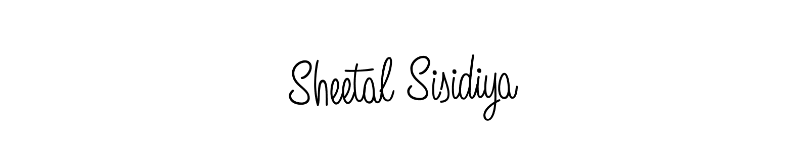 Sheetal Sisidiya stylish signature style. Best Handwritten Sign (Angelique-Rose-font-FFP) for my name. Handwritten Signature Collection Ideas for my name Sheetal Sisidiya. Sheetal Sisidiya signature style 5 images and pictures png