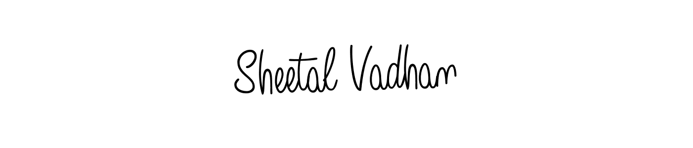 Sheetal Vadhan stylish signature style. Best Handwritten Sign (Angelique-Rose-font-FFP) for my name. Handwritten Signature Collection Ideas for my name Sheetal Vadhan. Sheetal Vadhan signature style 5 images and pictures png
